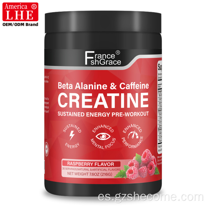 Shecome creatina en polvo antes del entrenamiento